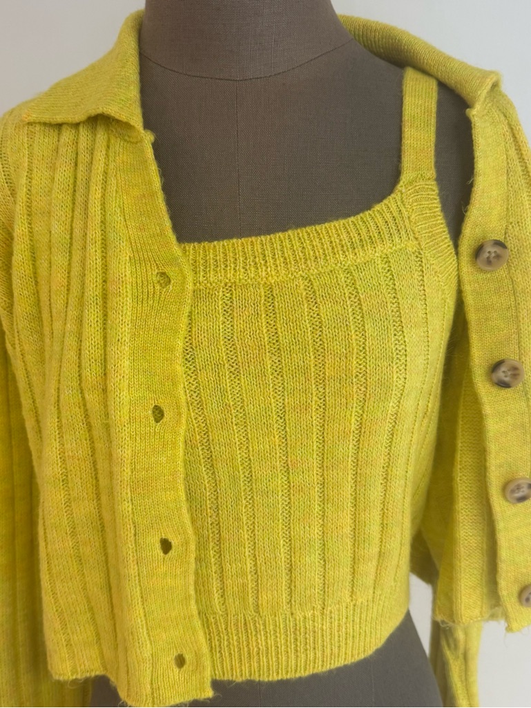 Wild Fable Ribbed Cropped Tank/Cardigan Set Nwt